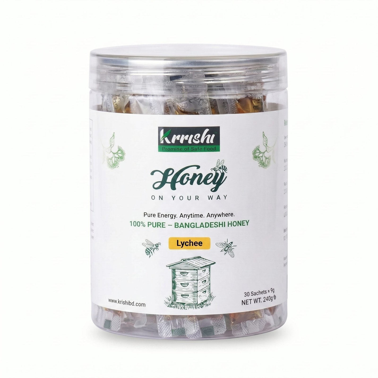 lychee30pcs.. লিচু ফুলের মধু (Lychee Honey) - 30 Pcs. Sachets - Image 1